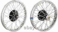 19 Half Width Hub Front & Rear Complete Wheel Rim Set Assey For Royal Enfield @