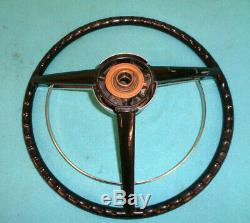1968 Gtx Charger Dart Cuda A / B-body Mopar Blk Steering Wheel W-trim No Cracks