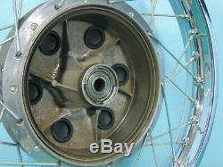 1970-1977 Yamaha XS1 XS1B Front Wheel rim hub brake plate GOOD complete XS650