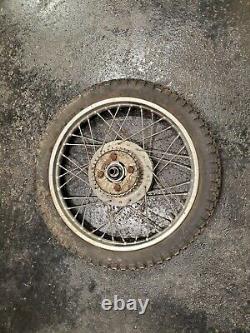 1975 Yamaha RD200 RD 200 original oem COMPLETE REAR WHEEL rim hub drum tire 18