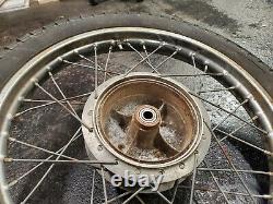 1975 Yamaha RD200 RD 200 original oem COMPLETE REAR WHEEL rim hub drum tire 18