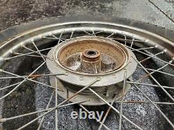 1975 Yamaha RD200 RD 200 original oem COMPLETE REAR WHEEL rim hub drum tire 18