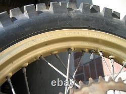 1981 81 Yamaha Yz250 & Yz465 Oem Complete Rear Wheel Rim Brake Plate Lever Tire