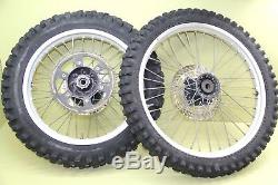 1991 90-91 CR250R CR250 Front Rear Wheel Set Hub Rim Spokes Tires Complete