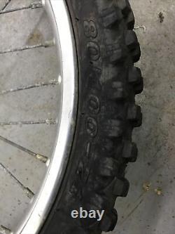 1992-1994 cr125 front wheel rim tire complete 1992 1993 1994 cr250 cr500