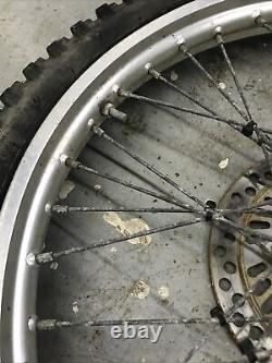 1992-1994 cr125 front wheel rim tire complete 1992 1993 1994 cr250 cr500