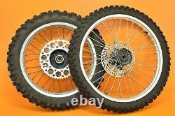1992 92 CR125 CR 125 OEM Front Rear Wheels Complete Set Hub Rim Tire Assembly A