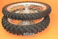 1999 99-02 KX250 KX 250 OEM Front Rear Wheel Set Complete Hub Rim Spokes Tires