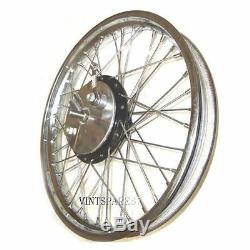 19half Width Front Wheel Rim Spokes &brake Complete Assembly Norton Bsa@24.7