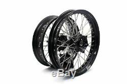 2.519/4.2517 Supermoto Motard Wheel Complete Rim Set For Suzuki Dr650se 98-18