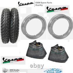 2 Complete Wheel Tires Vespa 50 2.75.9 Open Rim