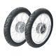 2 Complete Wheels Aluminium Rim Pas. For Simson S51 S50 Kr51 Schwalbe Star Tyre