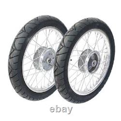 2 Complete Wheels Aluminium Rim Pas. For Simson S51 S50 KR51 Schwalbe Star Tyre