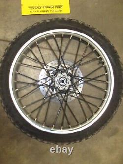 2004 HONDA XR650L oem front wheel rim complete hub brake rotor spokes dunlop 21