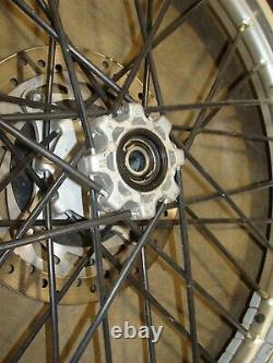 2004 HONDA XR650L oem front wheel rim complete hub brake rotor spokes dunlop 21