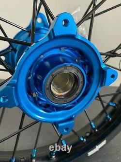 2014-2020 Husqvarna TC85 Motocross Wheels Rims Black Blue Complete 16/19 TC 85