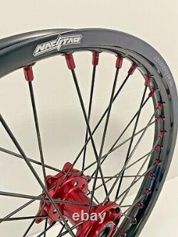 2014-2021 Honda Motocross Wheels Rims Black Red Complete 19/21 CRF250 CRF450 CRF