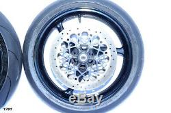 2014 Suzuki GSXR 600 750 OEM Complete Front & Rear Wheels Rims Rotors & Hub