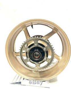 2014 Yamaha R1 OEM Complete Rear Wheel Rim Brake Rotor Sprocket GOLD! YZF-R1