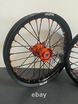 2016-2021 KTM SX 65 Motocross Wheels Rims Black Orange Complete