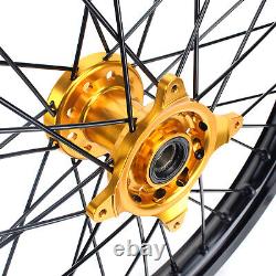 21 19 Complete Wheels Rim Gold Hubs for Suzuki RMZ 250 RMZ250 RMZ450 2005-2021