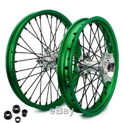 21 19 MX Complete Wheels Rims Hubs For Kawasaki KX250F KX450F 06-18 KX 125 250