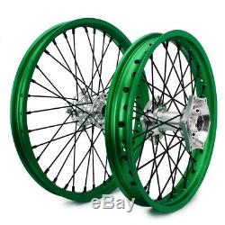 21 19 MX Complete Wheels Rims Hubs For Kawasaki KX250F KX450F 06-18 KX 125 250