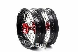 3.517/4.2517 Supermoto Motard Honda Crf250l 2013-2015 Complete Wheel Rim Set