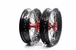 3.517/4.2517 Supermoto Motard Honda Crf250l 2013-2015 Complete Wheel Rim Set