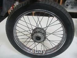 3. Suzuki GT 250 rim front 1.60 x 18 inch front wheel tire 3.8 mm profile