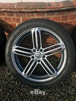 4 x 20 RS6B Style Alloy Wheels complete with tyres fits VW T6, T5 and others