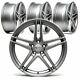4x Ta Technix Alloy Wheels Rims 8,5 X 19 Inch Et42 Lk5 X 112 Nlb 66,6 Gray