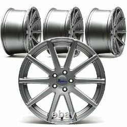 4X TA Technix Alloy Wheels Rims 9 X 20 Inch ET32 LK5 X 120 Nlb 72,6 Grey