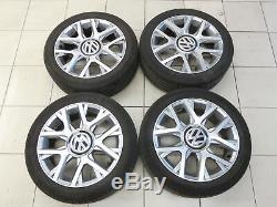 4x complete wheels Aluminum rim summer tires 185/50R16 4X100 4.3-5.0mm UP 11-16