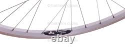 700c PAIR Hybrid Bike Silver Alloy Wheels + 6 Speed Shimano Freewheel