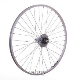 700c PAIR Hybrid Bike Wheels + 5 Speed Freewheel