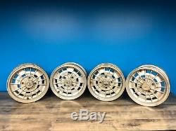 79-80 Mazda RX7 Waffle Wheels Complete Set Rims 13x5.5 4x110mm