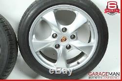 97-04 Porsche Boxster 986 Complete Front & Rear Side Wheel Tire Rim Set R17 OEM