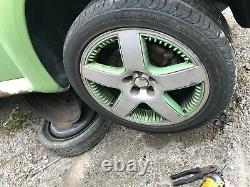 99-05 OEM VW Beetle Turbo Volkswagen GREEN wheel RIM trim insert COMPLETE SET