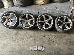 Audi A4 B8 A5 8t A6 C6 A7 19 Inch Rotor Black Edition Alloy Wheels Complete Set