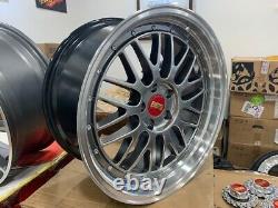 BBS LM Style Wheel 5x112 18x8 ET35 Complete Set Grey Center