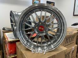 BBS LM Style Wheel 5x112 18x8 ET35 Complete Set Grey Center