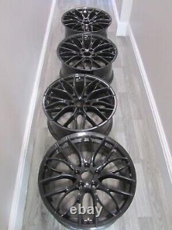 BMW Black Alloy Rims Wheels 19 x 9.5 J Rear & 19 x 8.5 Front, Complete Set