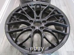 BMW Black Alloy Rims Wheels 19 x 9.5 J Rear & 19 x 8.5 Front, Complete Set