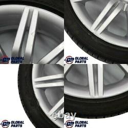 BMW E60 E61 Silver Set Complete 4x Wheel Rim with Tyres 19 M Double Spoke 172