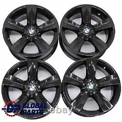 BMW E90 E91 Complete Set 4x Alloy Wheel Rim Black 18 Star Spoke 189