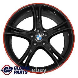 BMW F30 F31 F32 Complete Set 4x Black Wheel Rim 20 Red Strip Double Spoke 361