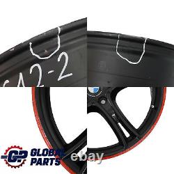 BMW F30 F31 F32 Complete Set 4x Black Wheel Rim 20 Red Strip Double Spoke 361