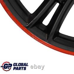 BMW F30 F31 F32 Complete Set 4x Black Wheel Rim 20 Red Strip Double Spoke 361