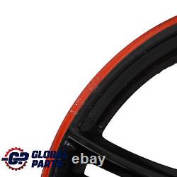 BMW F30 F31 F32 Complete Set 4x Black Wheel Rim 20 Red Strip Double Spoke 361